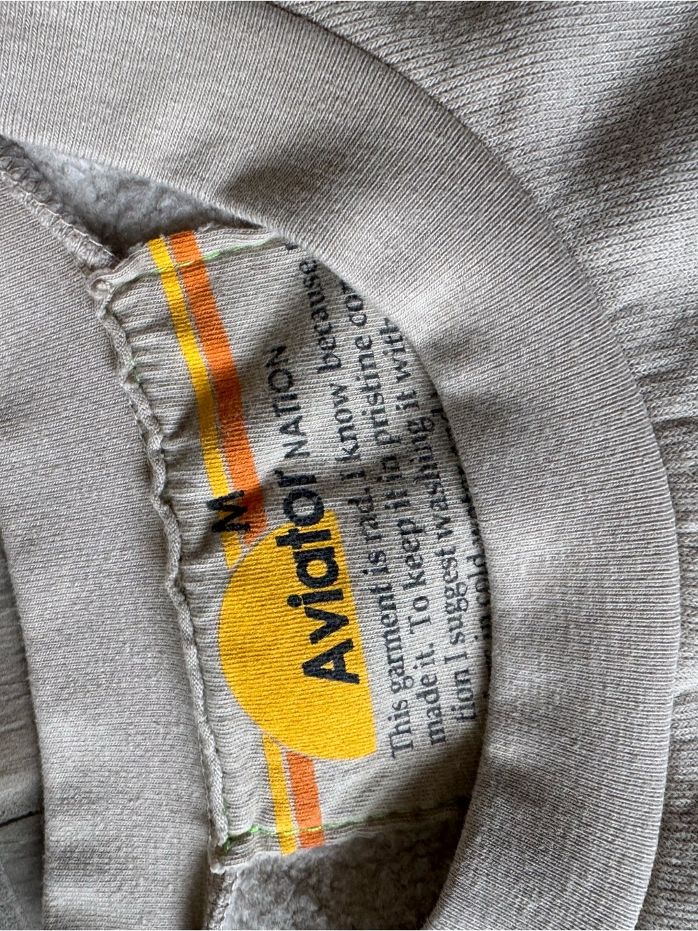 Aviator Nation Cream Sweatshirt & Joggers with Beige Stripe Accents - Picture 5 of 5